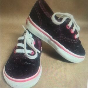 Vans Toddler Shimmer Blue Purple Pink Low Top Skate Sneakers. US Toddler 5